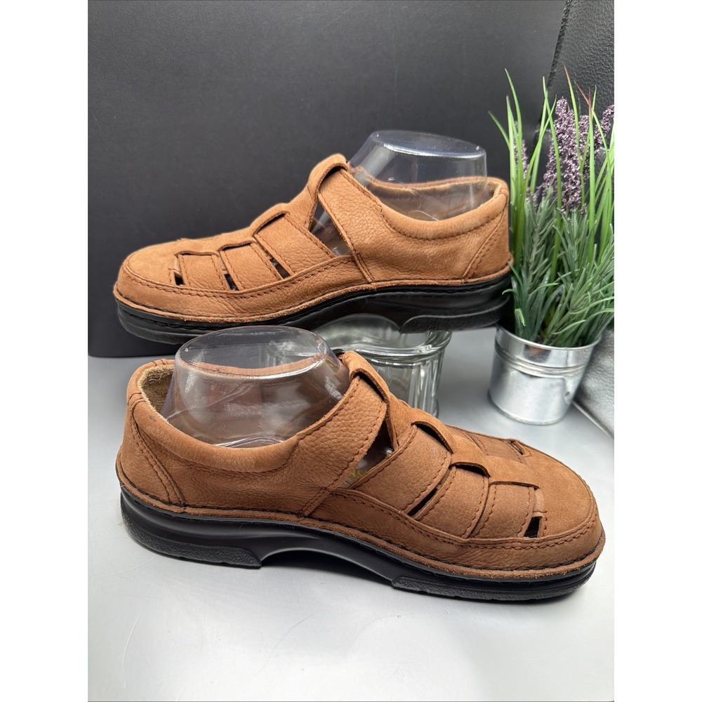 Birkenstock Madeira Brown Leather Fisherman Sandals Womens Size 7 Men 5 EU 38